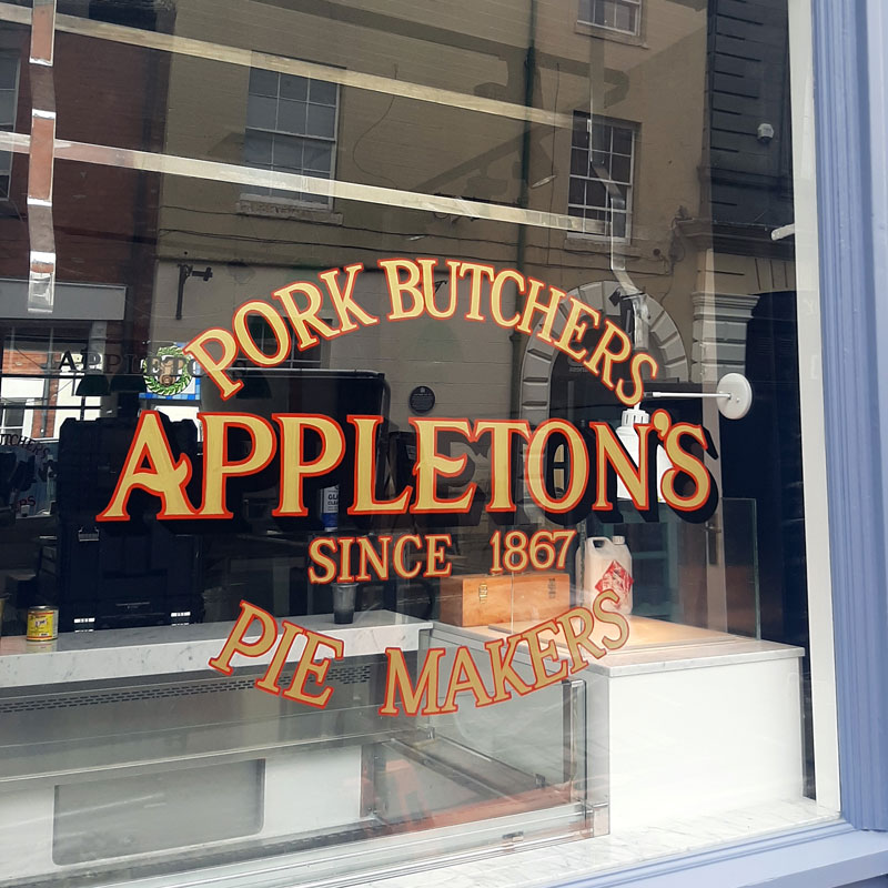 Shopfront signwriting